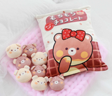 Chocomochi Bears Tsumettow Pillow Back