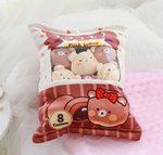 Chocomochi Bears Tsumettow Pillow Laying Down