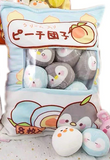 Peach Dumpling Penguins Tsumettow Pillow Front