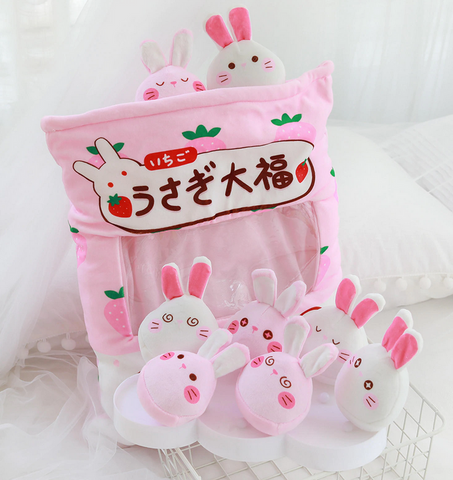 Strawberry Bunnies Tsumettow Pillow